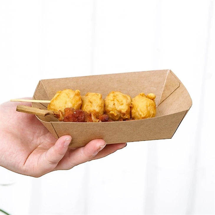 Paper Boat Tray for Snack Disposable Paper Boat Tray for Snack Disposable