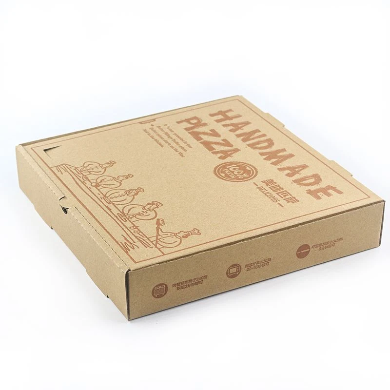 Takeaway บรรจุภัณฑ์กล่องกระดาษคราฟท์พิซซ่า